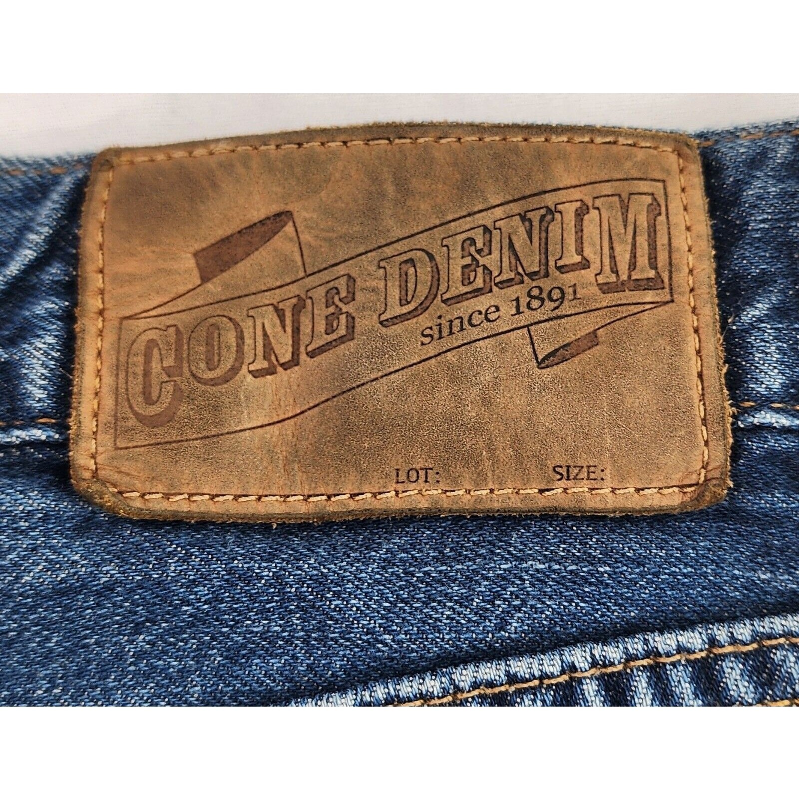 Cone Denim Jeans Womens 28×26 Blue High Rise Straight Leg Y2K Button Fly Casual