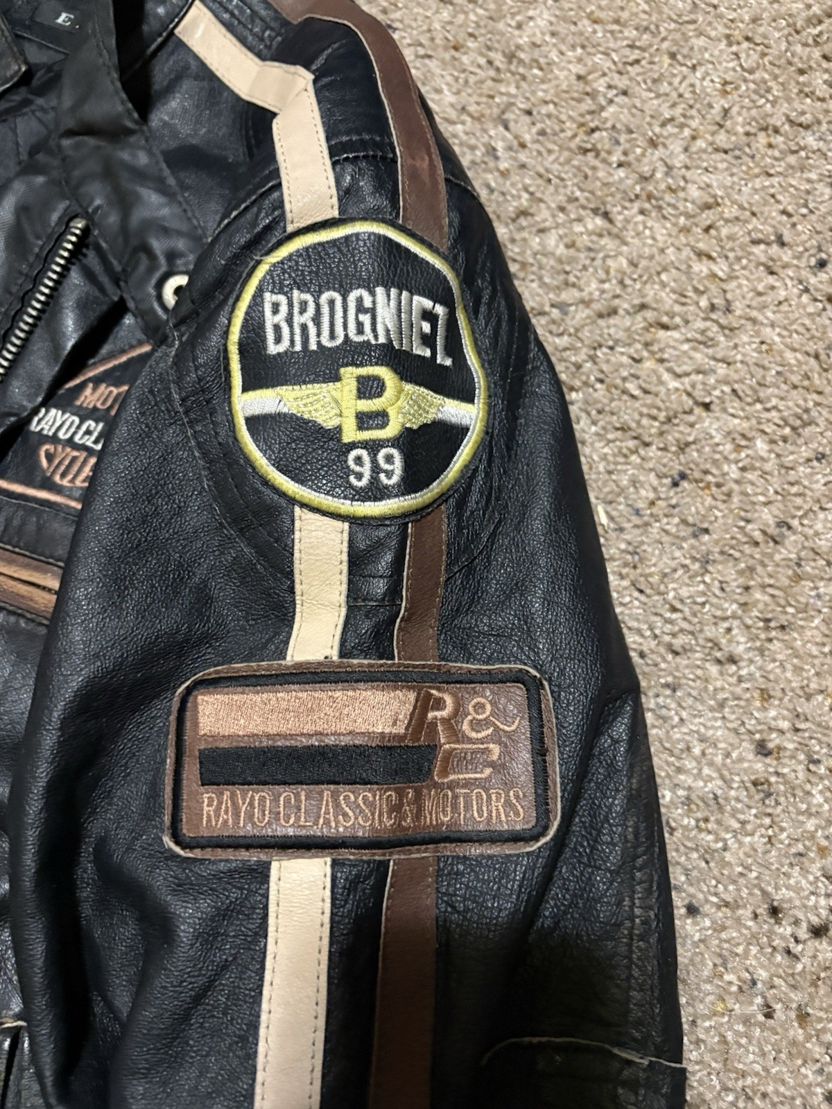Black leather biker jacket with patches #biker #leatherjacket