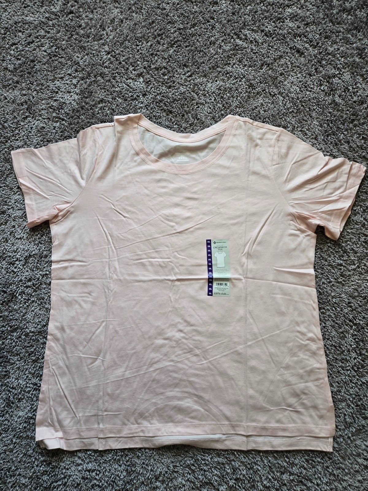 Women’s Ladies Essential Solid Tee Shirt Short Sleeve Crew Neck Casual Top NWT