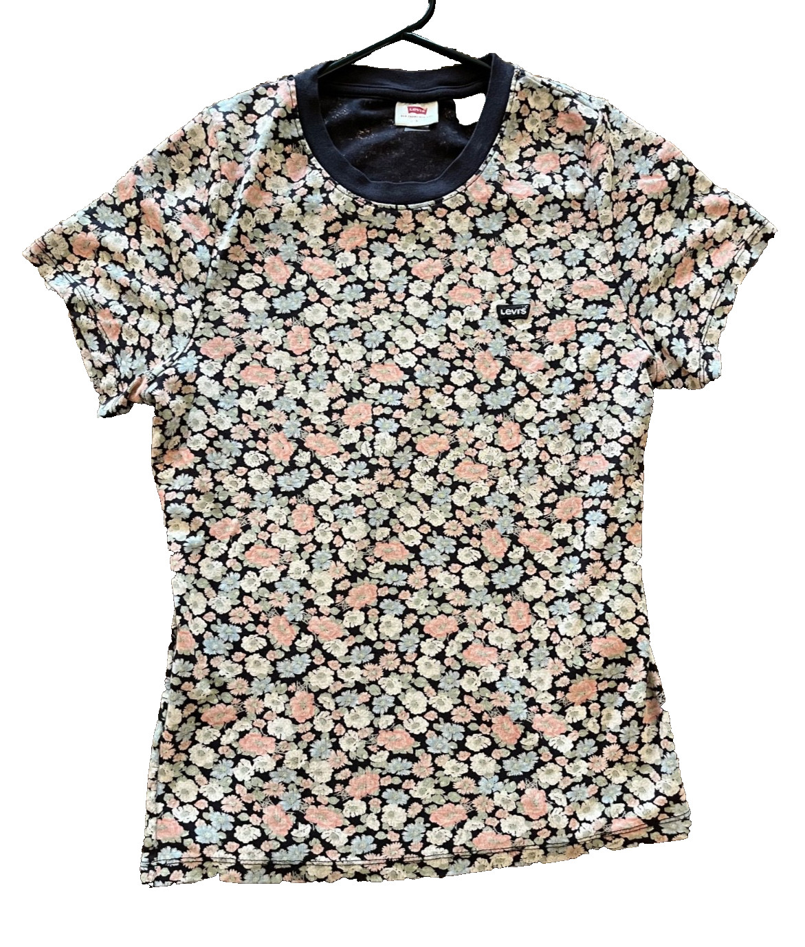 Levis black floral tee – Women’s size L