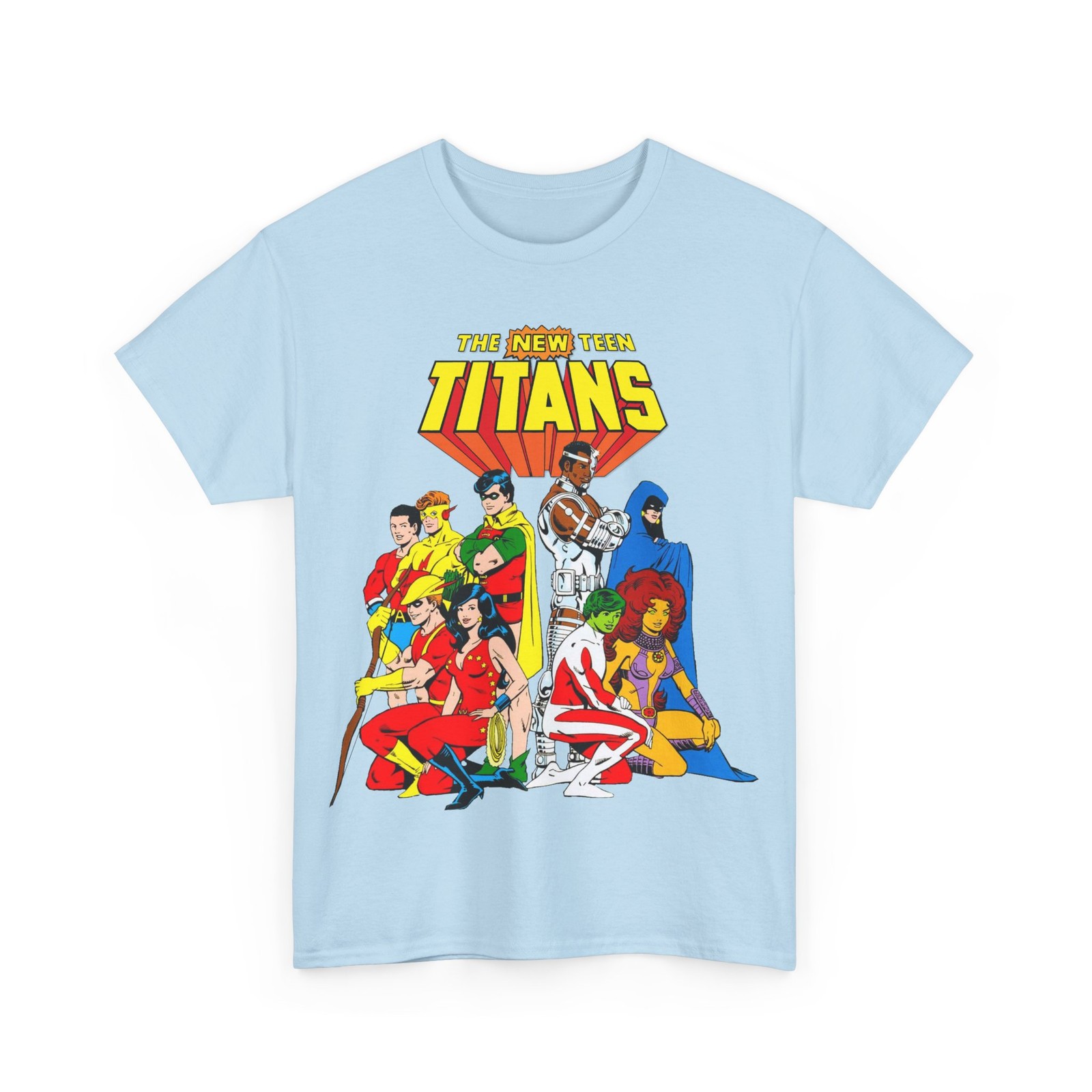 New Teen Titans T-Shirt – George Perez Art – Robin, Wonder Girl, Starfire, Raven