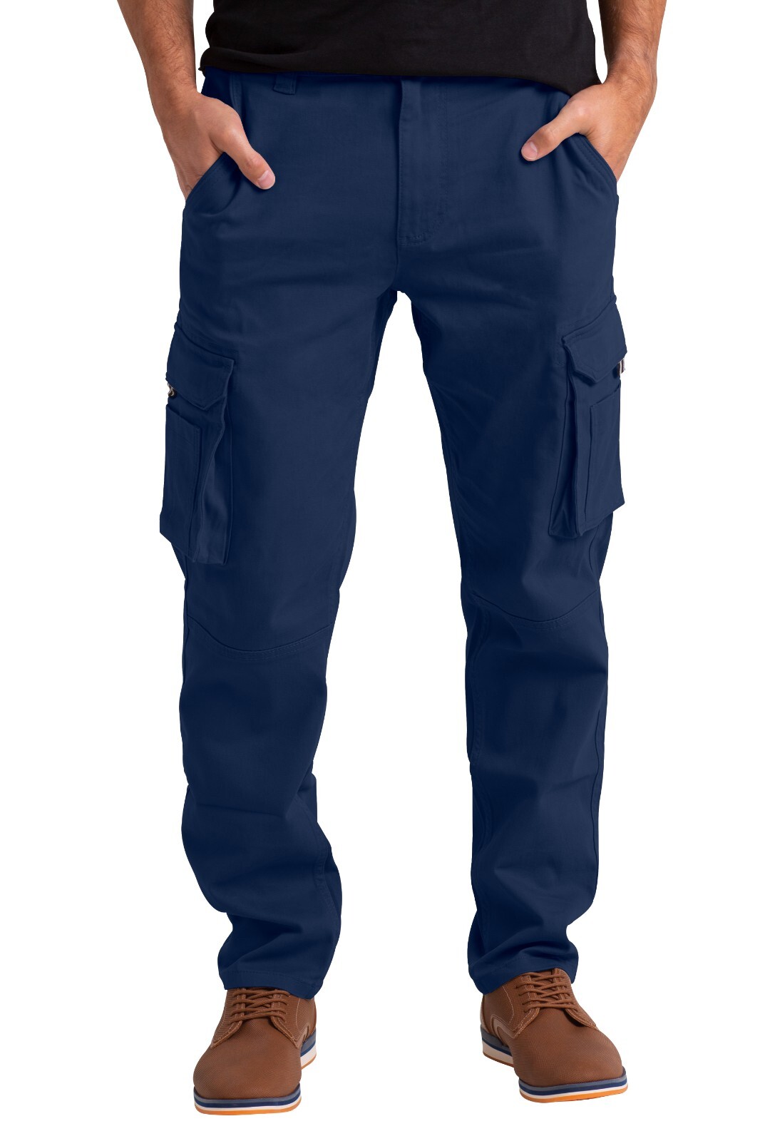 Men’s Flex Cargo Trousers Heavy Duty Stretch Casual Pants