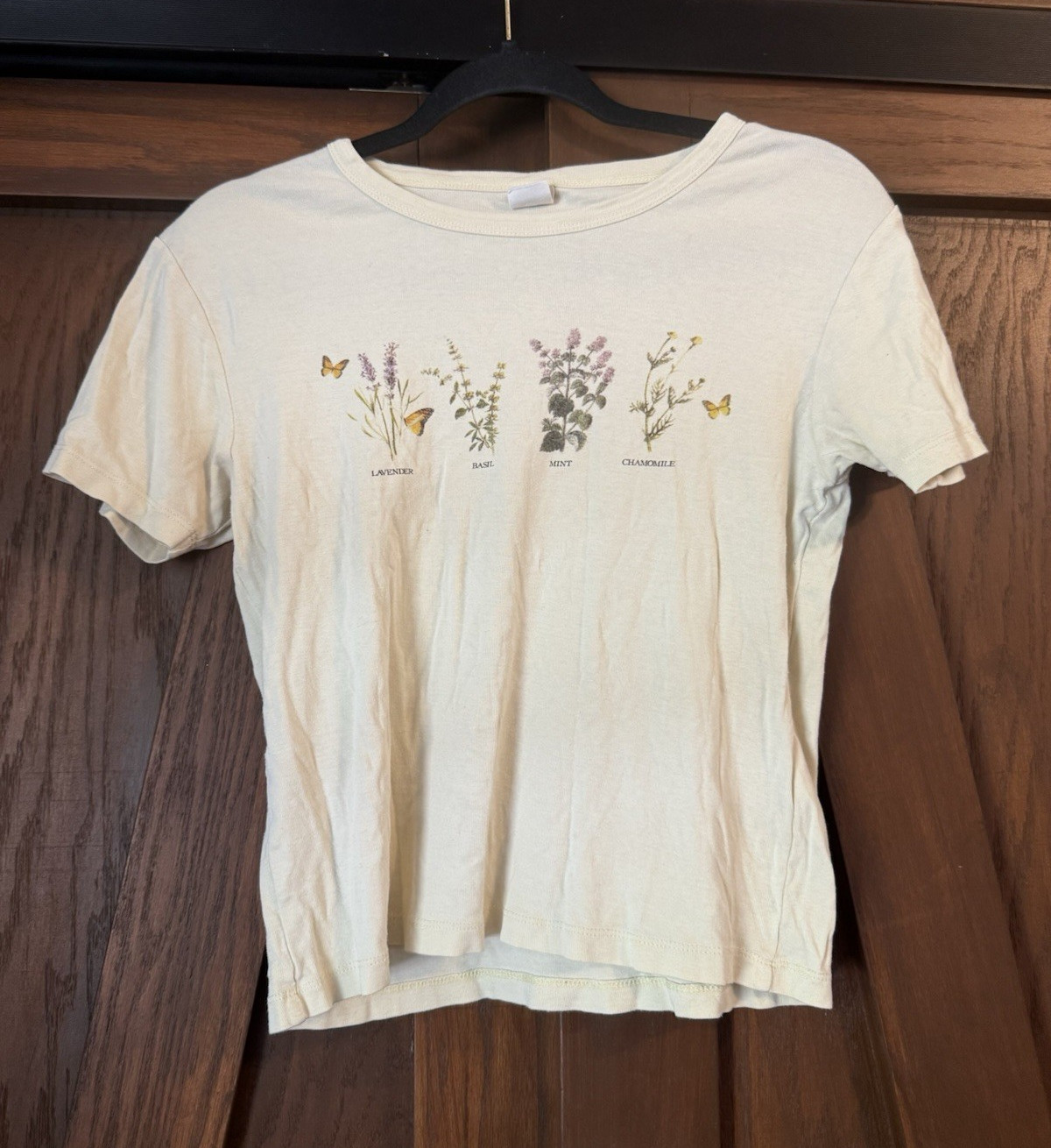 Urban Outfitters Vintage Botanical Herb Plant Graphic Tee Size L 100% Cotton