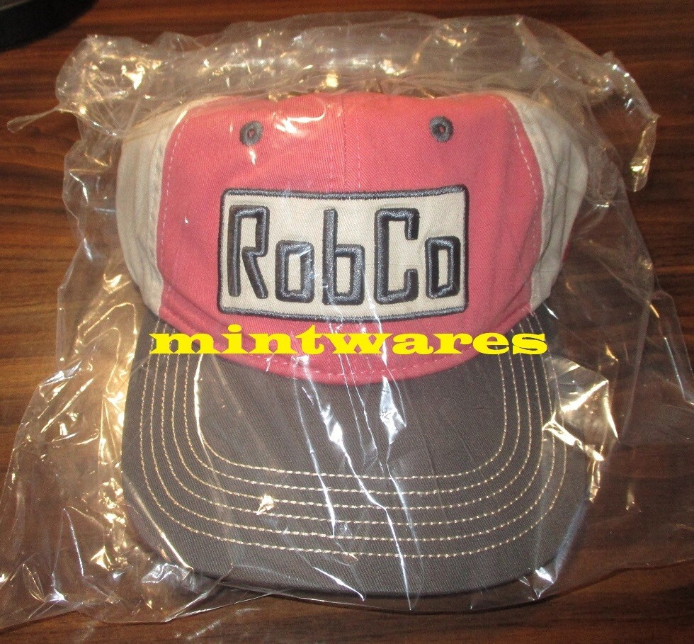 Fallout RobCo Industries Logo Strap Buckle Trucker Hat Cap Official Bethesda NEW