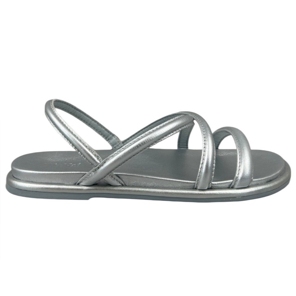 OLUKAI Tiare Elegant Strappy Support Leather Sandal in Silver Size 9 Nwt
