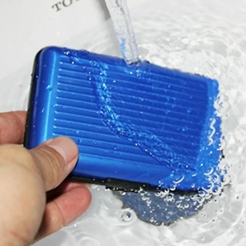 Aluminum Metal Wallet Business ID Credit Card Case Holder Anti RFID Scanning USA