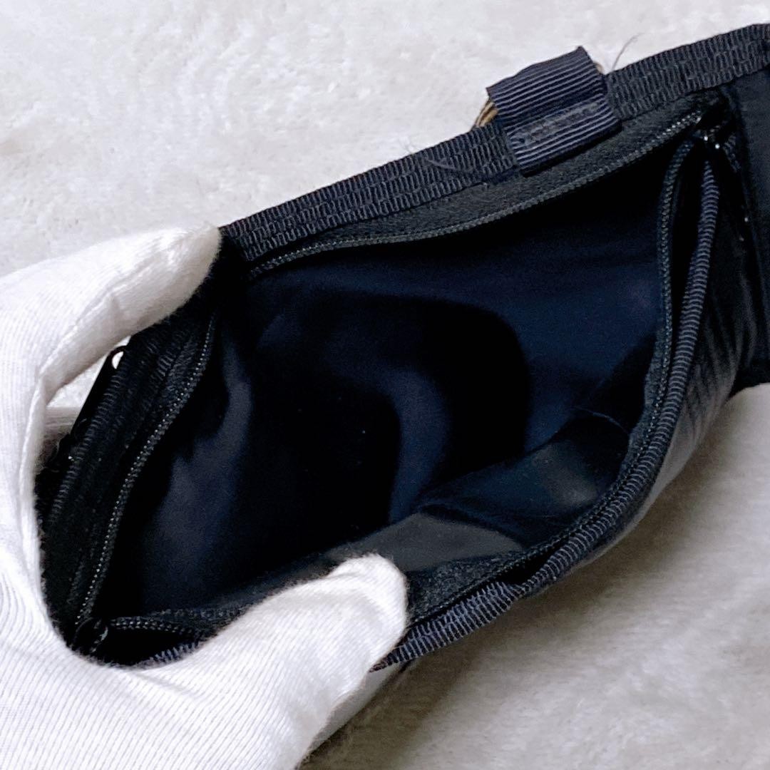 Porter Capsule Wallet Black Trifold with Keychain Used Compact Stylish