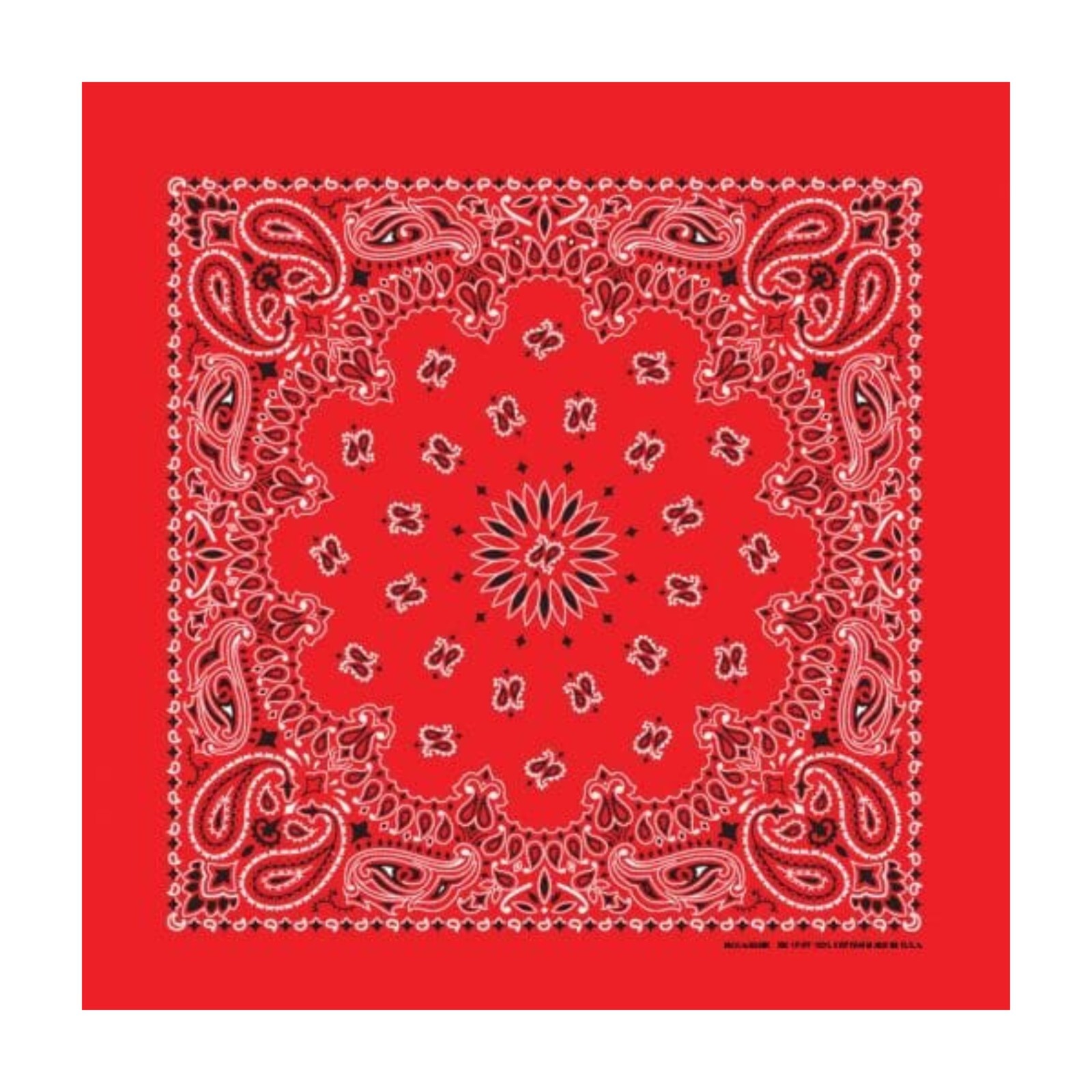 Big 35×35 inch Bandanna Made in USA, Hav-A-Hank 1 Sided Print 100% Cotton