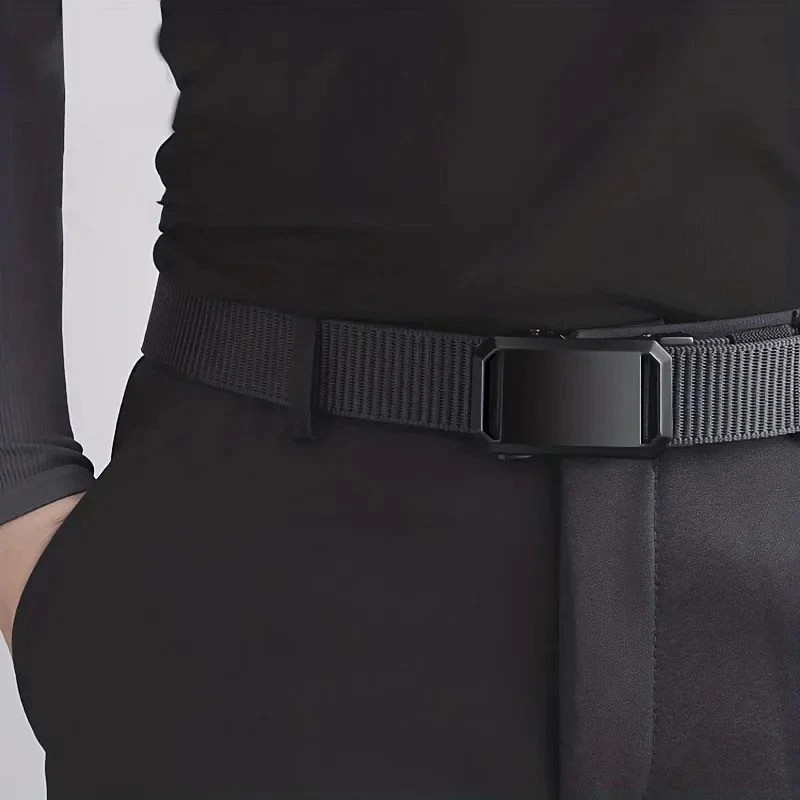 Mens Ratchet Belt Nylon Web Belts for with Automatic Slide Buckle Tactical Belt