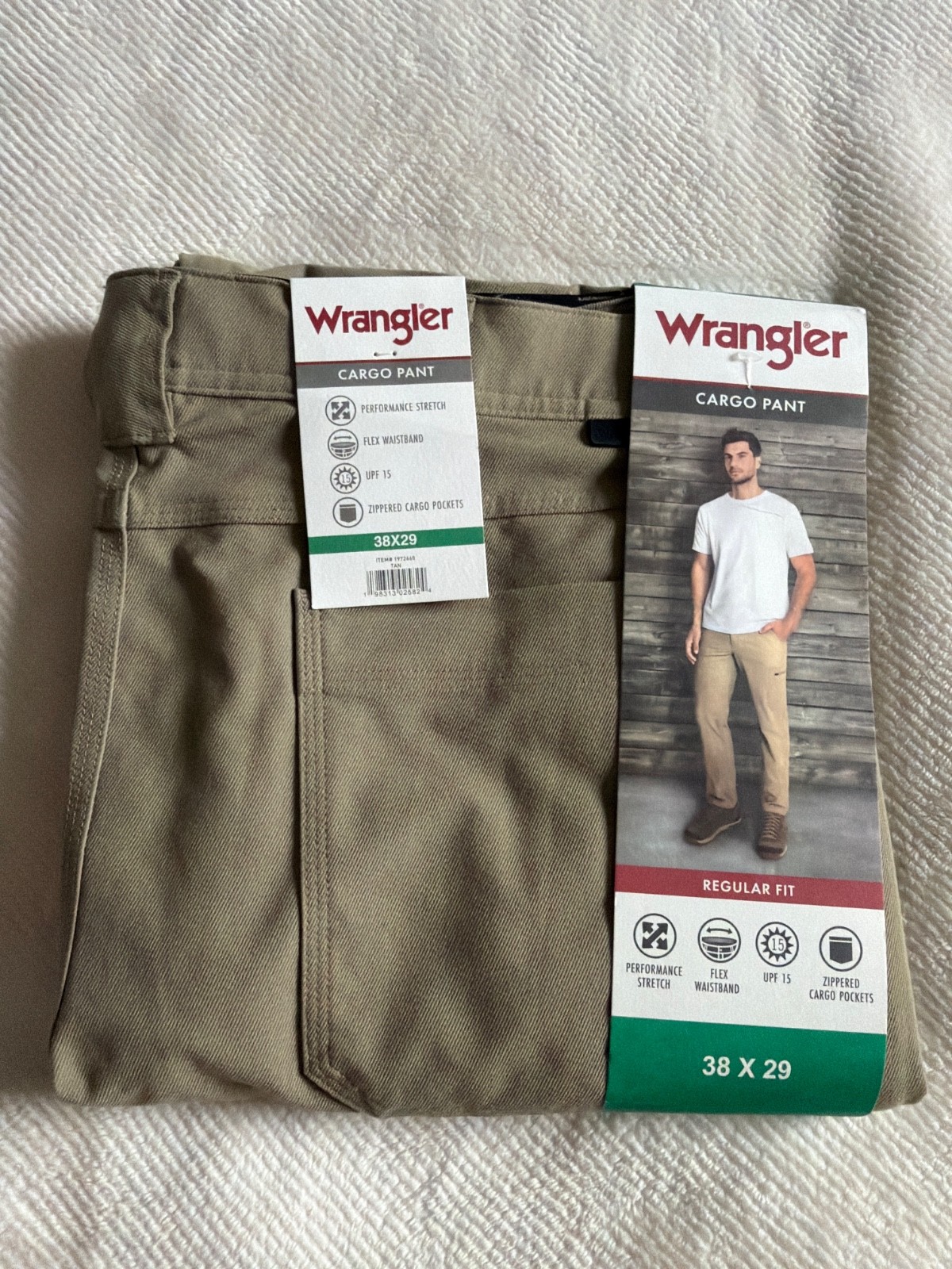Wrangler Cargo Pants Tan Regular Fit Choose Size