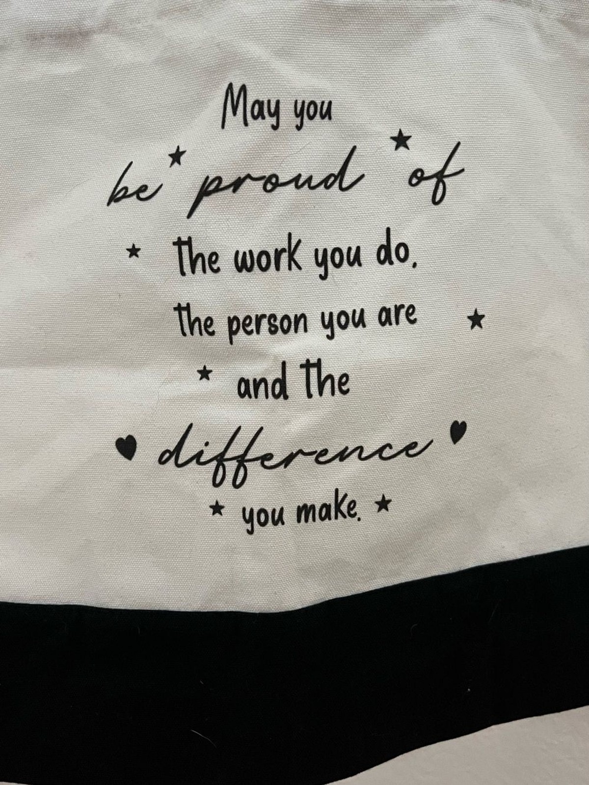 Inspirational Canvas Tote Bag – Black & White Quote Tote – Reusable Shopping Bag
