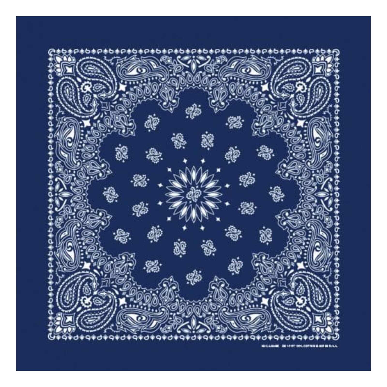 Big 35×35 inch Bandanna Made in USA, Hav-A-Hank 1 Sided Print 100% Cotton