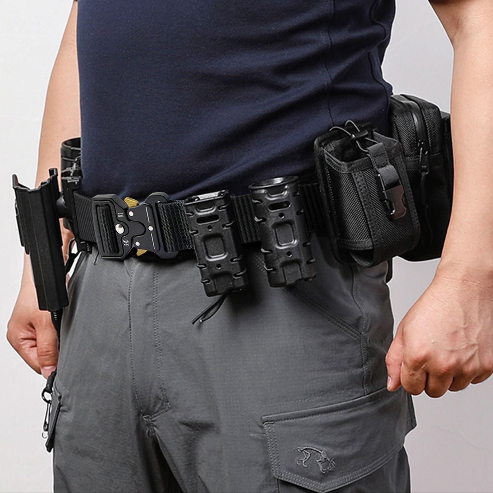 MEN Casual Military Tactical Army Adjustable Quick Release Belts Pants Waistband