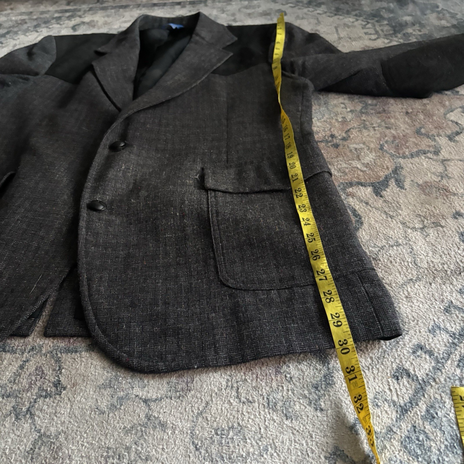 Vintage Pendleton Made In USA 100% Virgin Wool Grey Men’s Blazer Size 44 Long