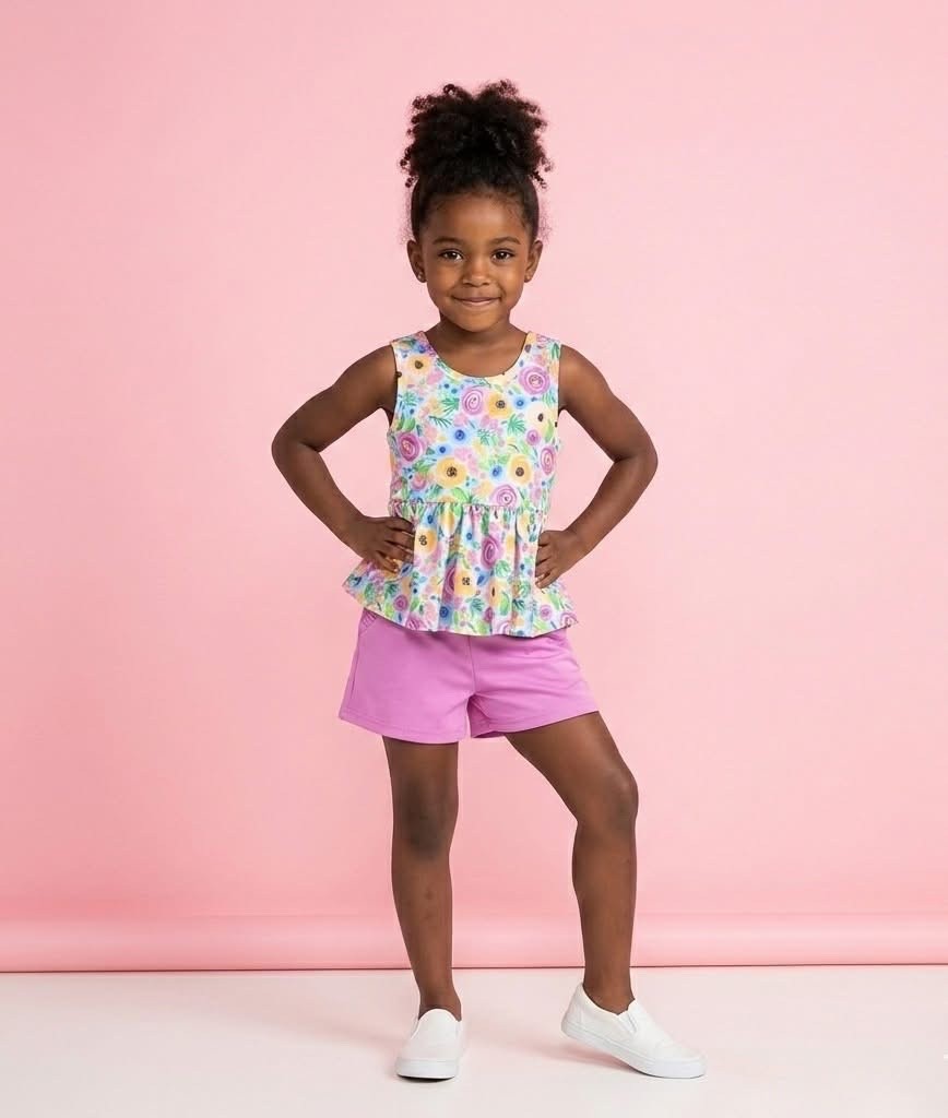Pete + Lucy Summer Capsule Girls Purple Shorts in Size 6/6X