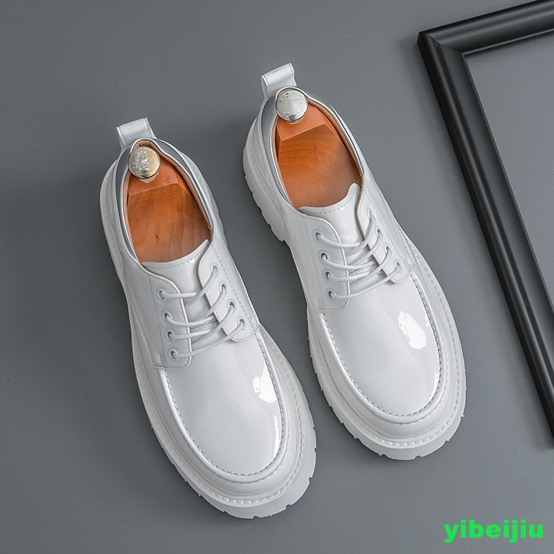 Mens Evening Lace Up Patent Leather Round Toe Derby Evening Shoes Oxford Man New