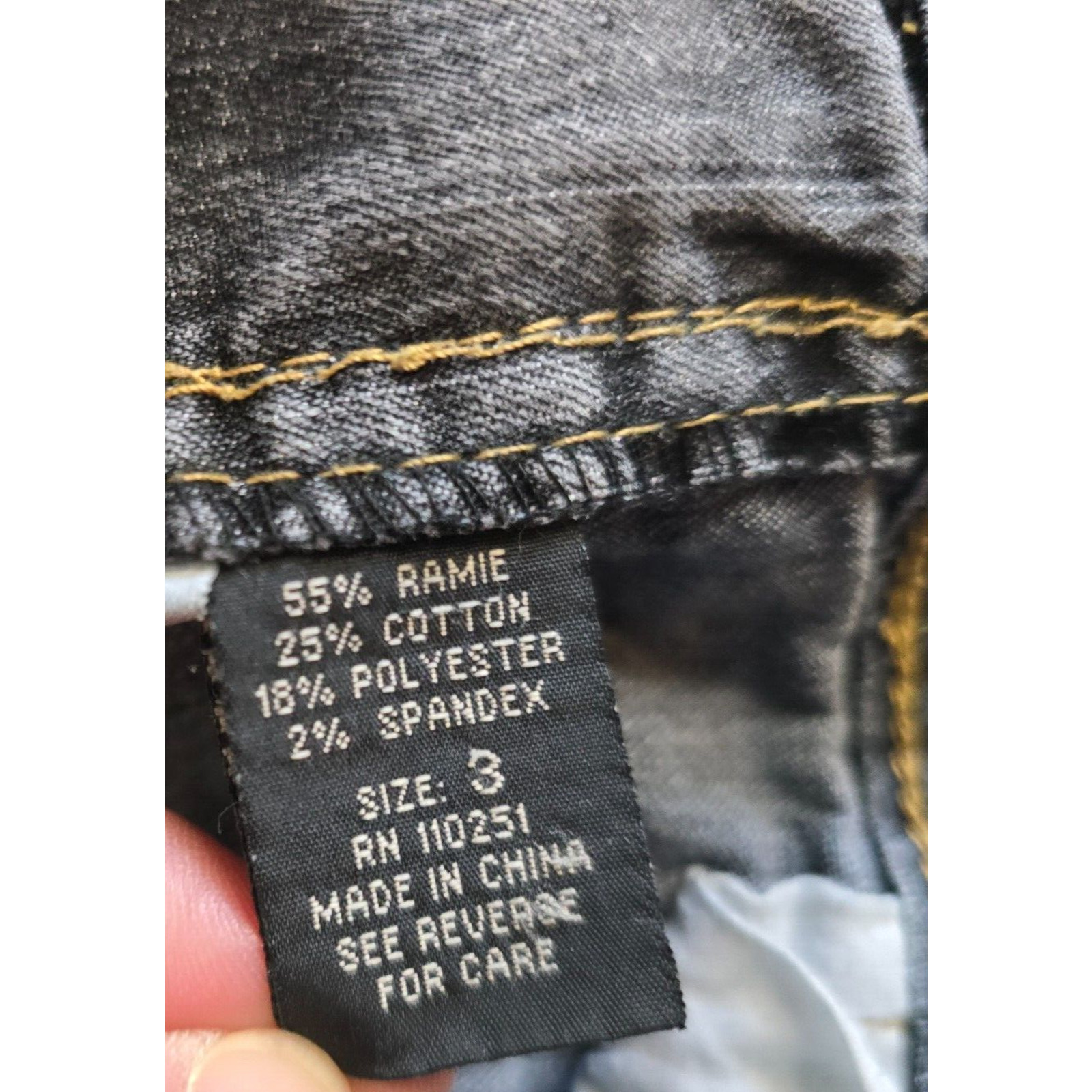 Angels Jeans Juniors 3 / 28 Blue Flare Raw Hem Ankle Embordered Sequin Bejeweled