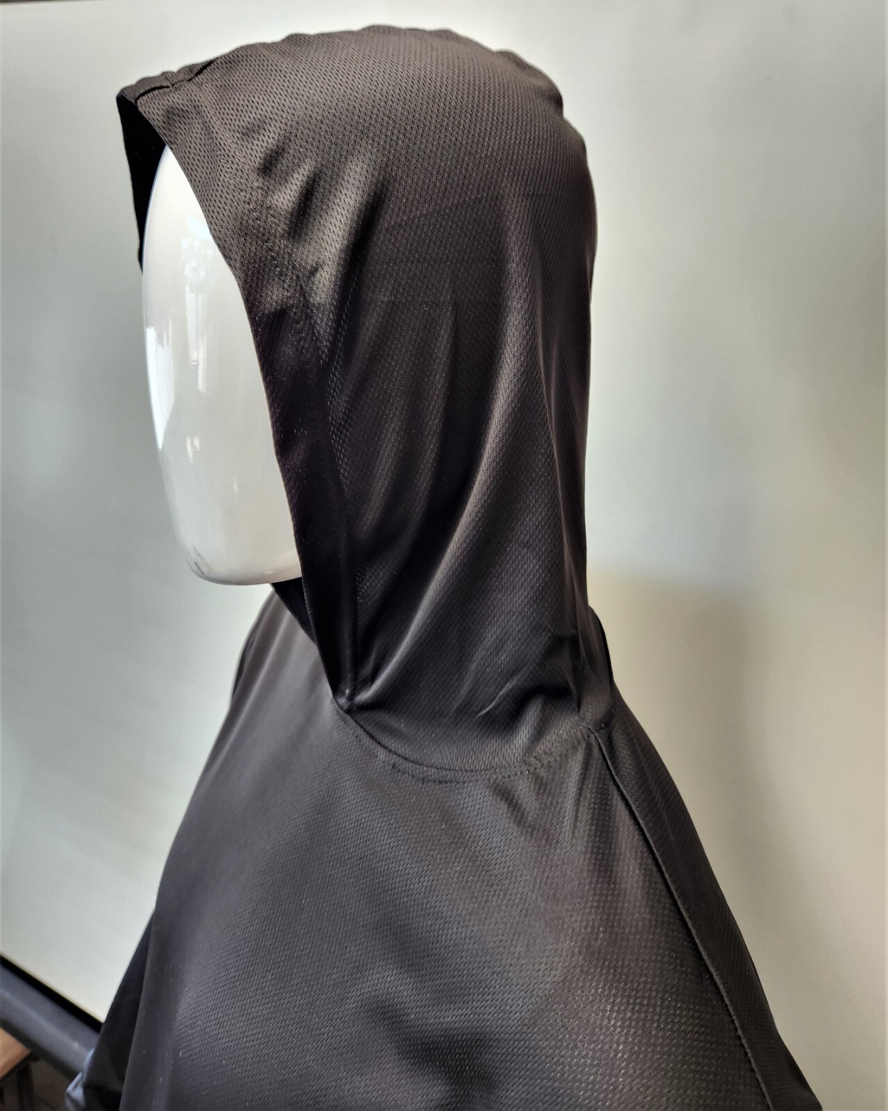 BLACK, Grey, BLUE Long Sleeve Safety Shirt With Hoodie, Polyester Birdeye Mesh