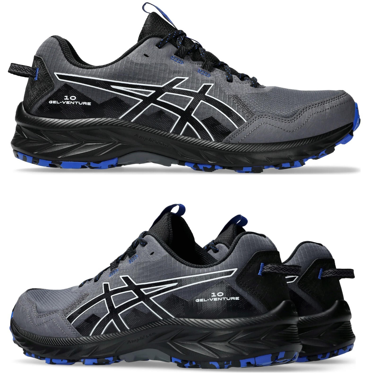 New ASICS Men’s Athletic Sneakers running shoes casual gray blue all sizes