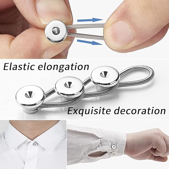 Metal Collar Neck Waist Extender Expander Buttons for Men Dress Shirt Pants Lot