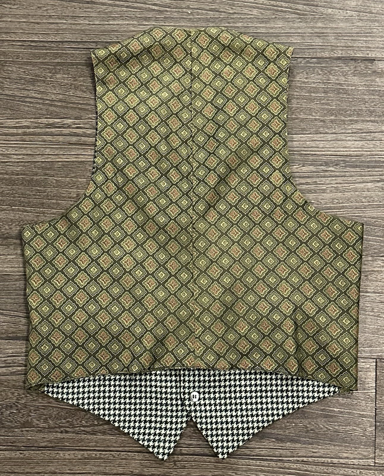 1960s/70s Robert Hall 3 Piece Vintage Suit Sage Green Reversible Vest Size 40R