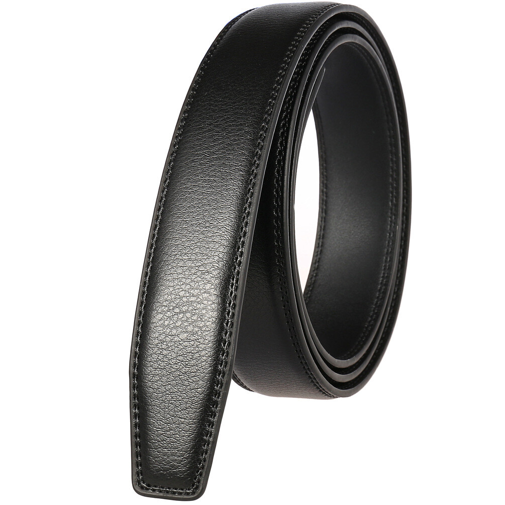 3.1cm Business Men’s Automatic Buckle Belt Multicolor Leather Ratchet Strap Gift