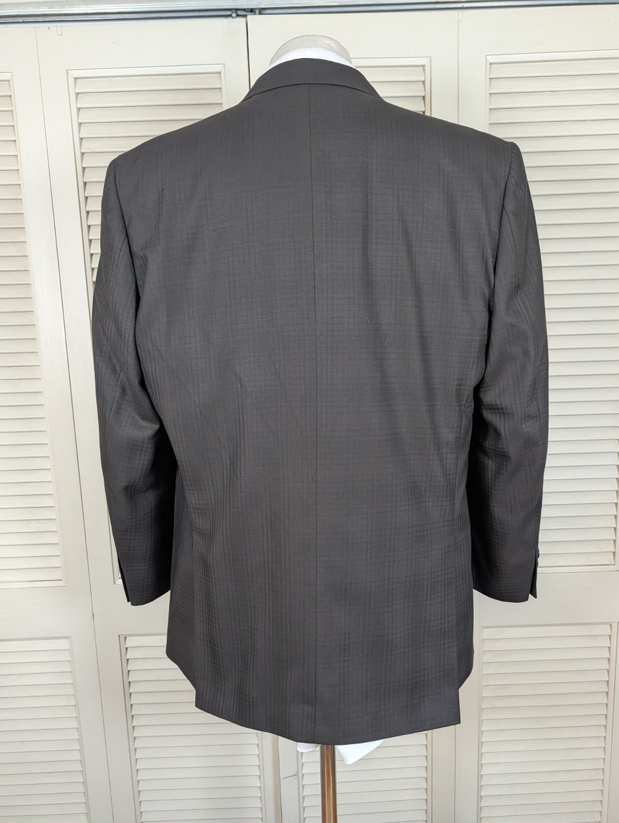 Stacy Adams 2 Piece Suit Mens 40R Pants 34×30 Brown Check 3 Button Front