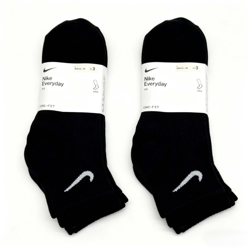6Pair Black Low-Cut Ankle Socks Size L CHAUSSETTES DE SPORT