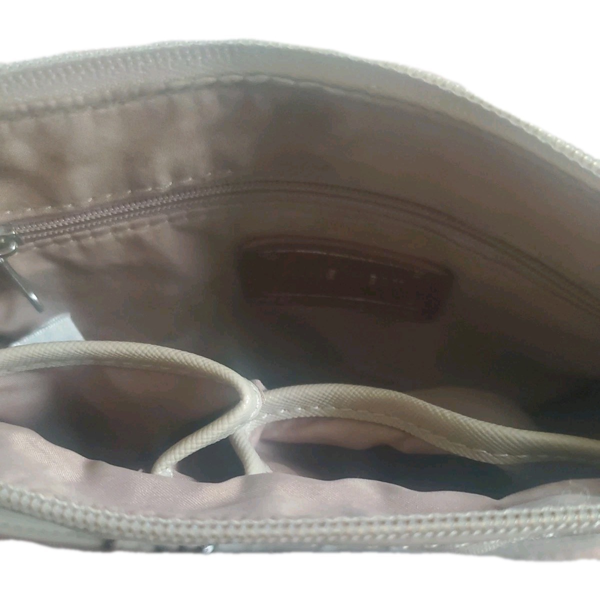 Nine West Small Crossbody Bag Neutral Taupe Faux Leather Shoulder Purse