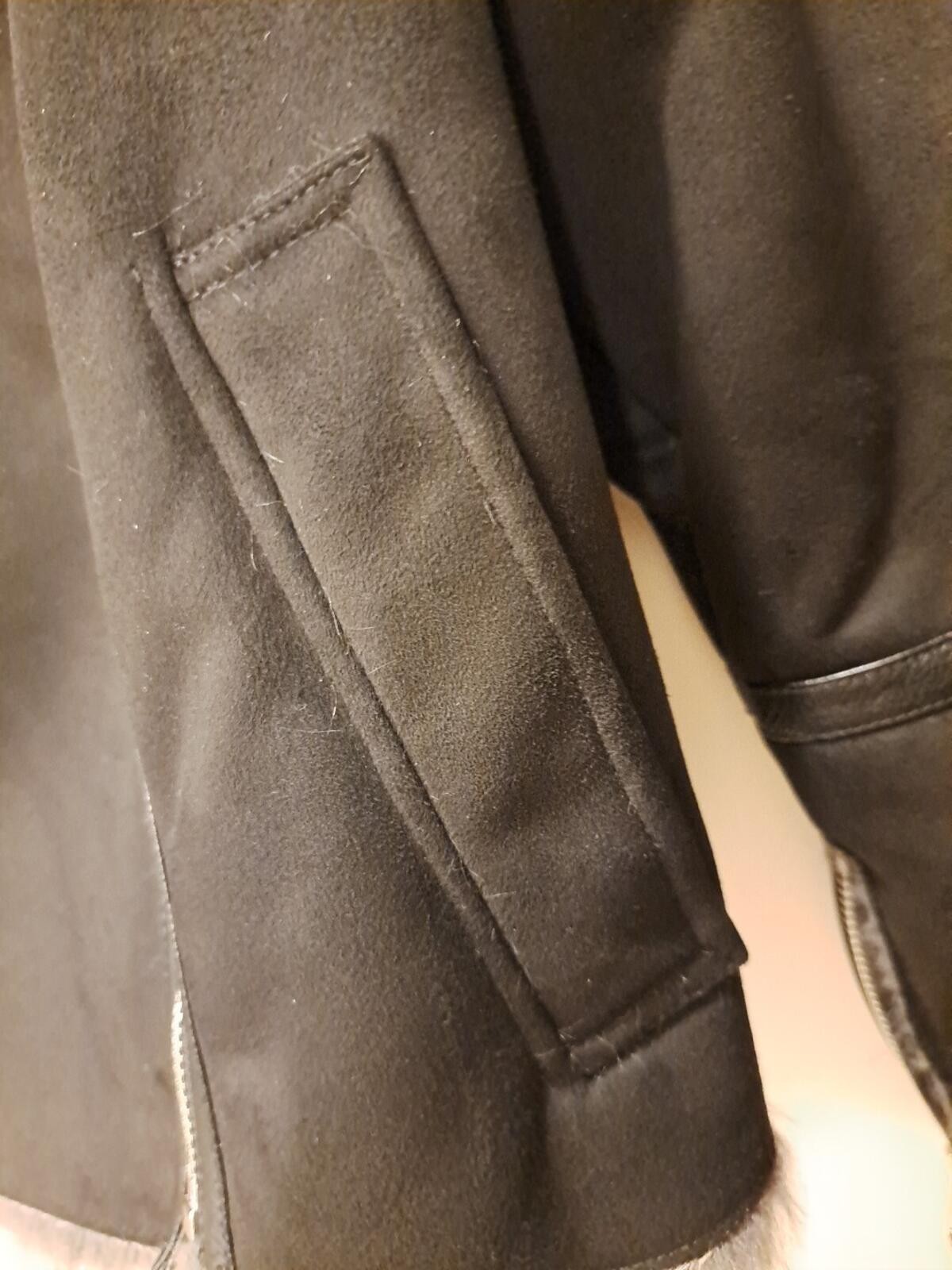 Zara Faux Fur Moto Jacket Black Size L Short EUC 100% Returns Accepted