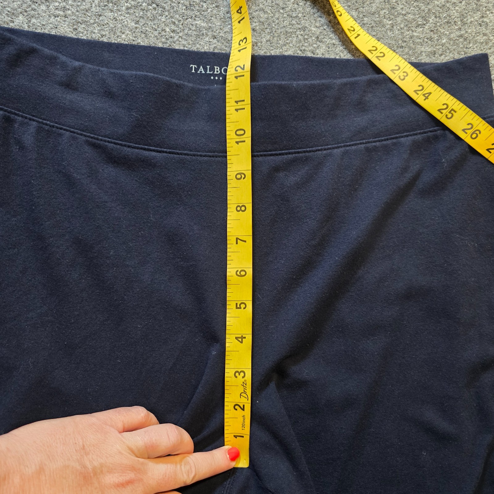 Talbots Pants Womens Large Blue Tapered Pull On Stretch Capsule Casual Lounge