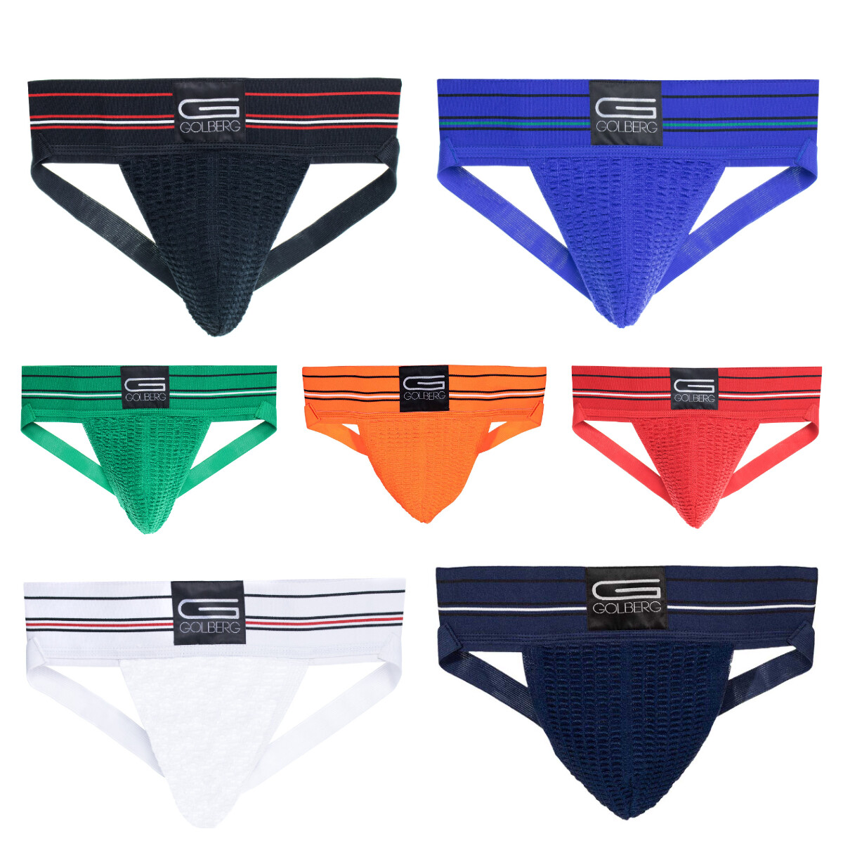 Golberg Athletic Supporter – Naturally Contoured Waistband – Multiple Colors
