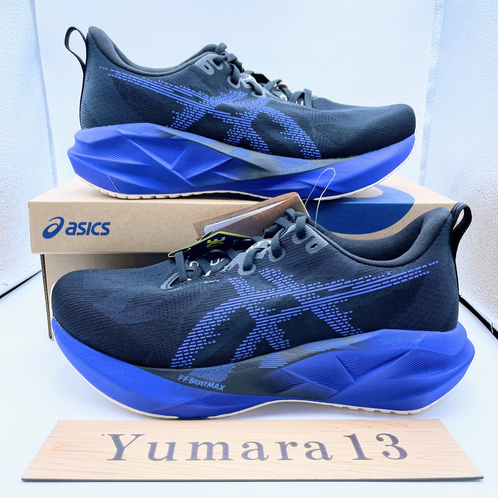 Asics Novablast 5 Wide Black Cobalt Burst 1011B975-004 Men’s Size