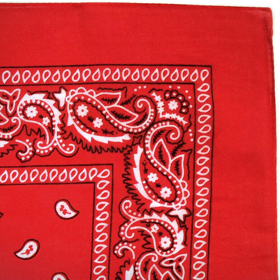 3-Pack Bandana 100% Cotton Paisley Print Double-Sided Scarf Head Neck Face Mask