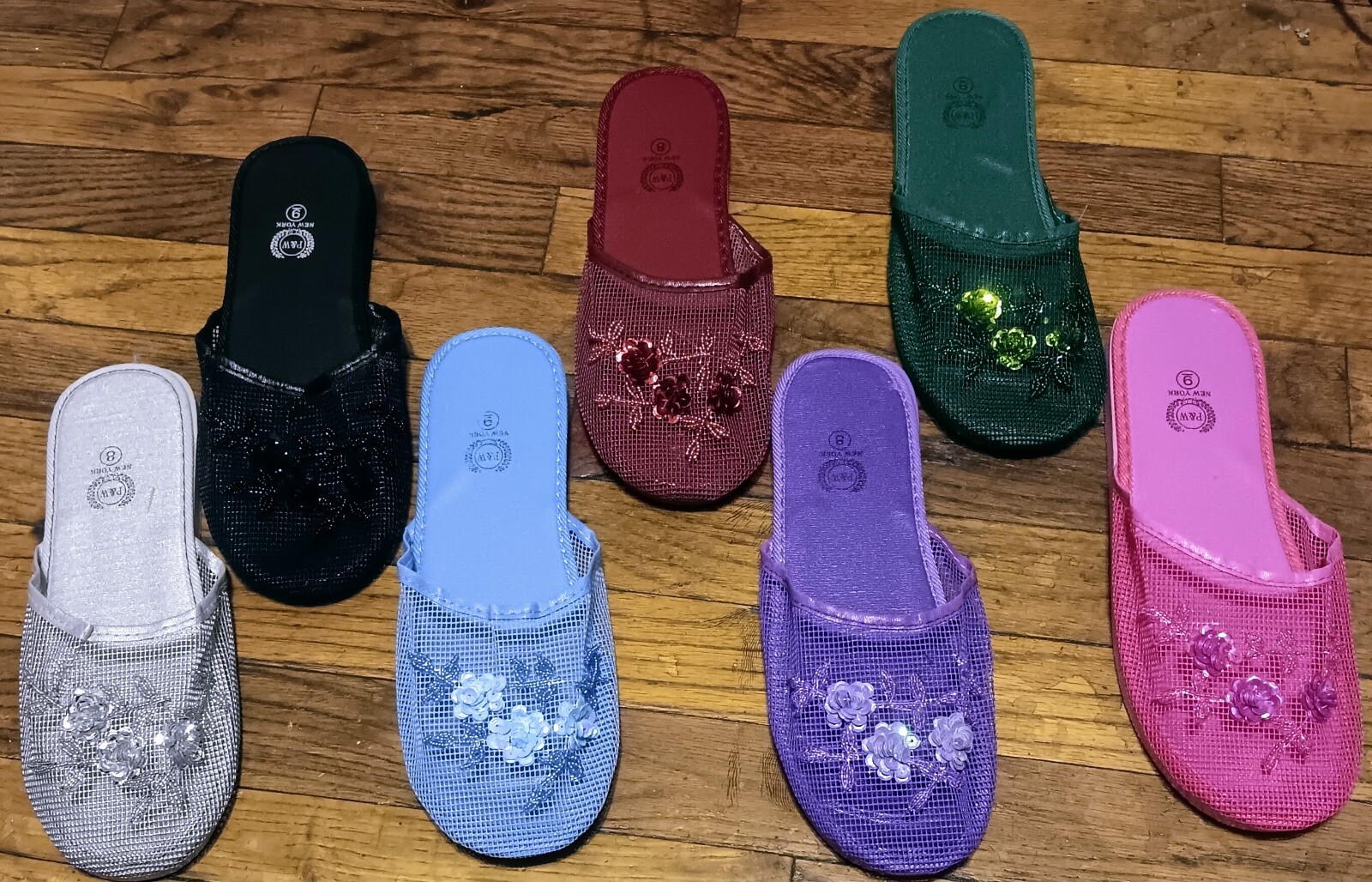New Women’s Mesh Sequin Comfort Slippers in 13 Colors