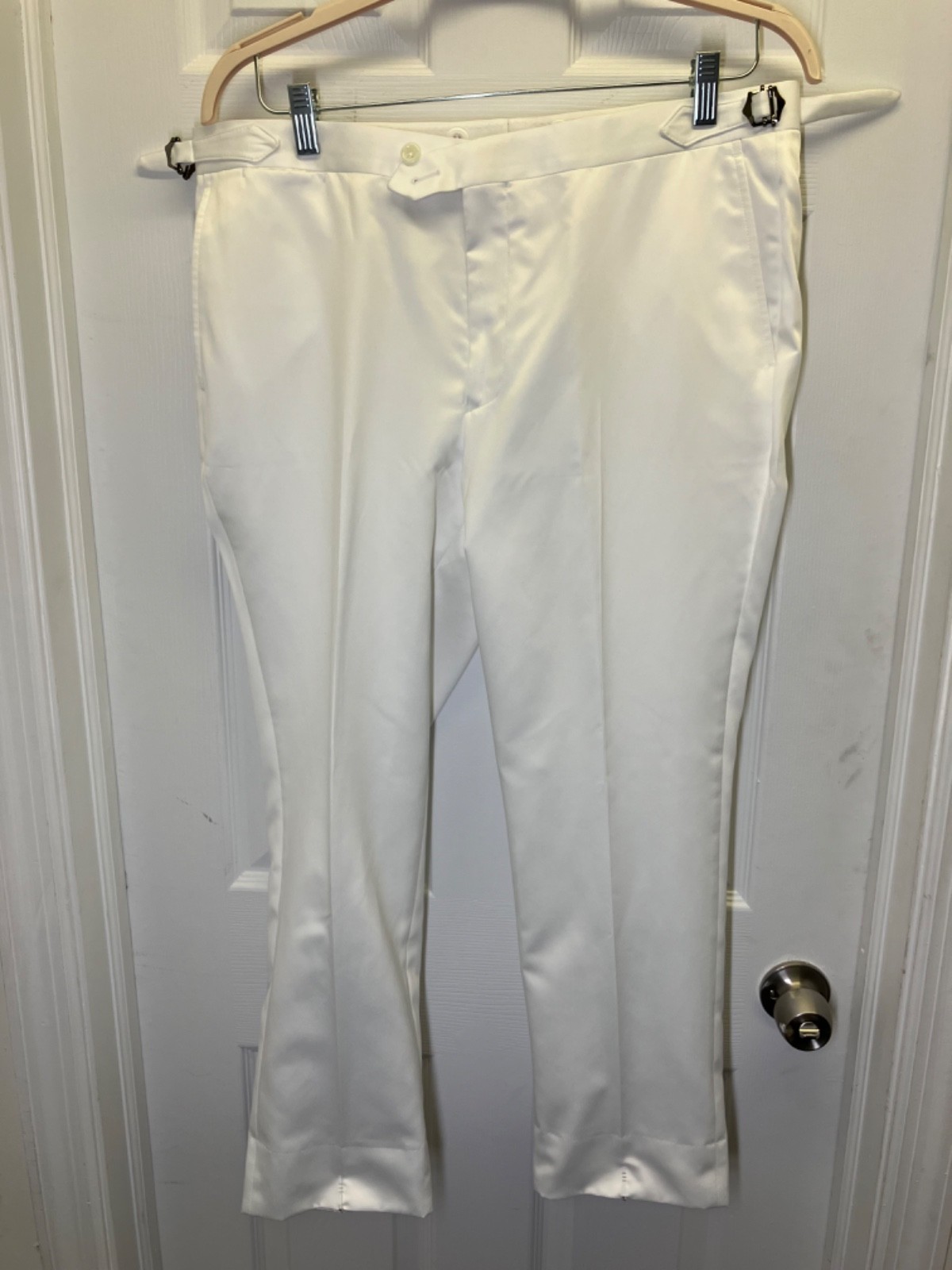 New Men’s White Satin Tuxedo Suit w. Vest