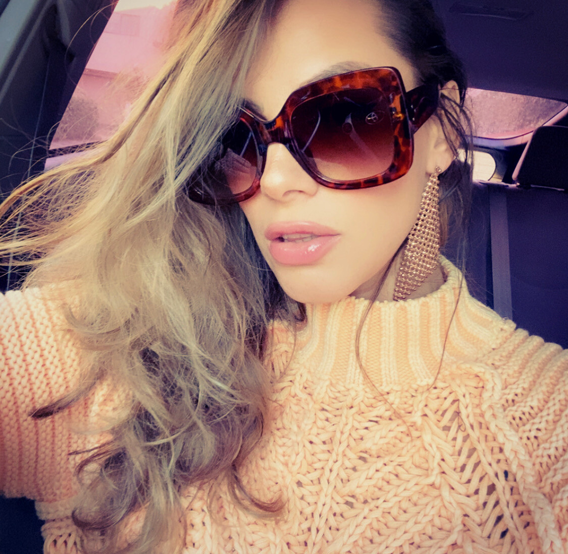 Sunglasses “JACKIE” Large Oversized XL Square Lady Women Retro Vintage GAFAS