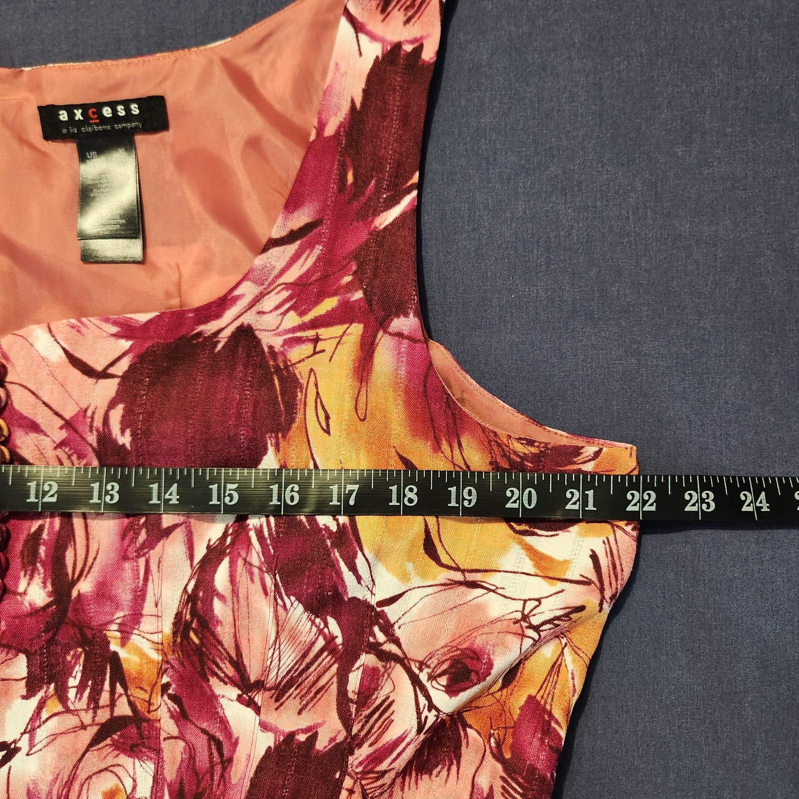 Liz Claiborne Axcess Floral Tie Back Waist Classic/Old-Money Sundress XL