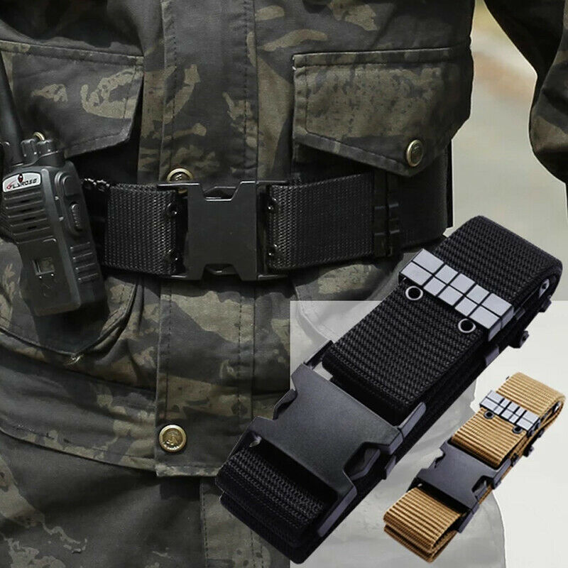 Men’s Heavy-Duty Tactical Nylon Belt – Police Security & Work Utility Gear Belt