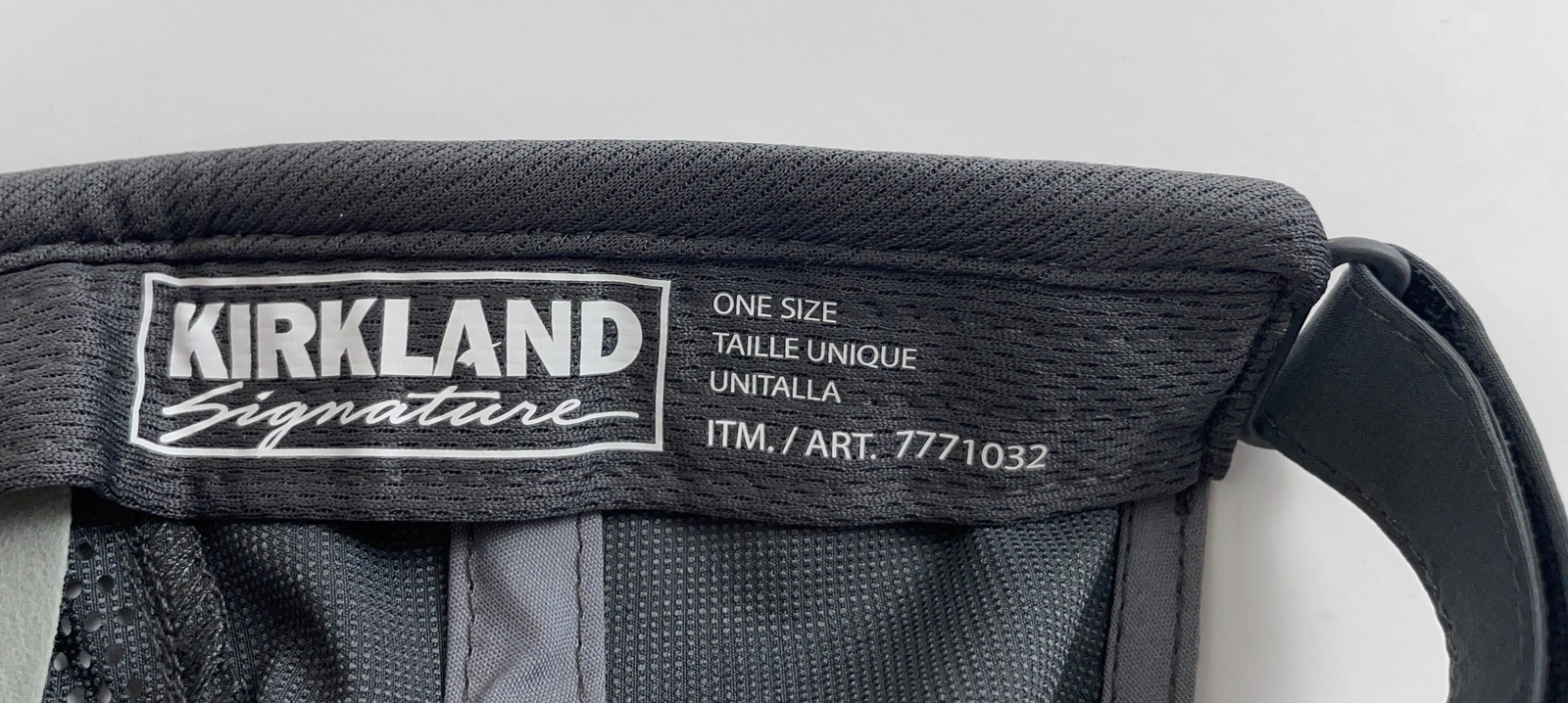Kirkland Signature Logo Premium Costco Hat Moisture-Wicking Unisex Gray Black