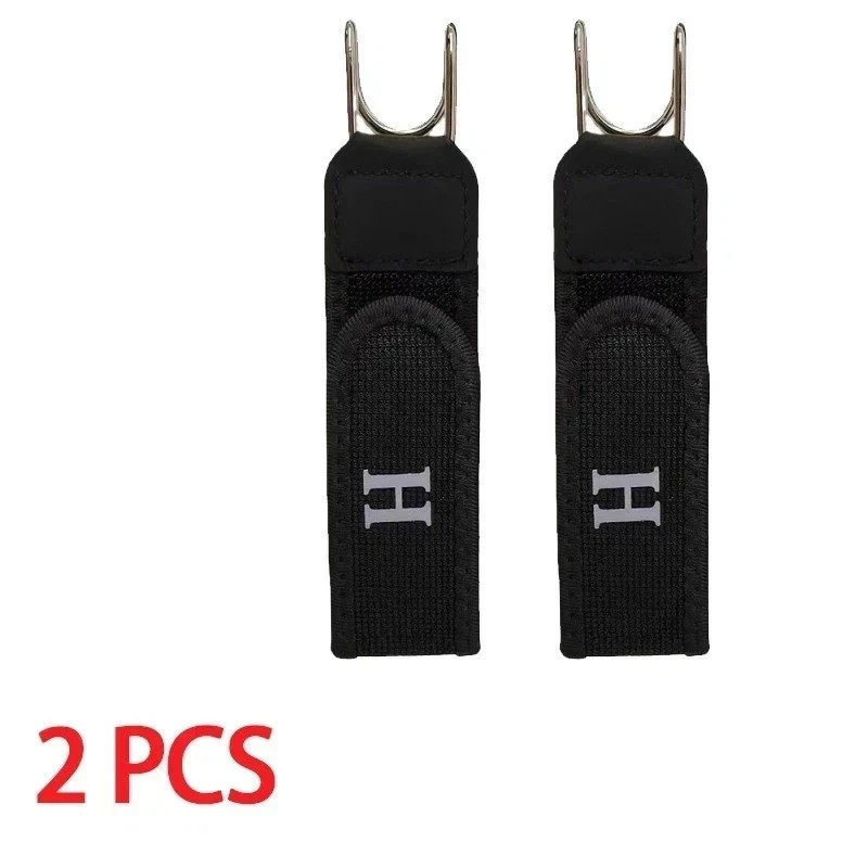 2PCS Tactical Metal Hook Elastic Belt Buckle-Less Invisible Waist Belt Closure