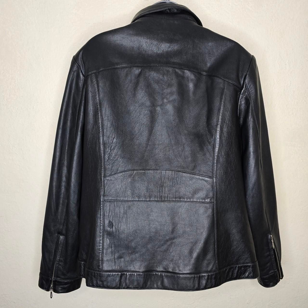 Wilsons Leather Maxima Black Genuine Leather Moto Jacket