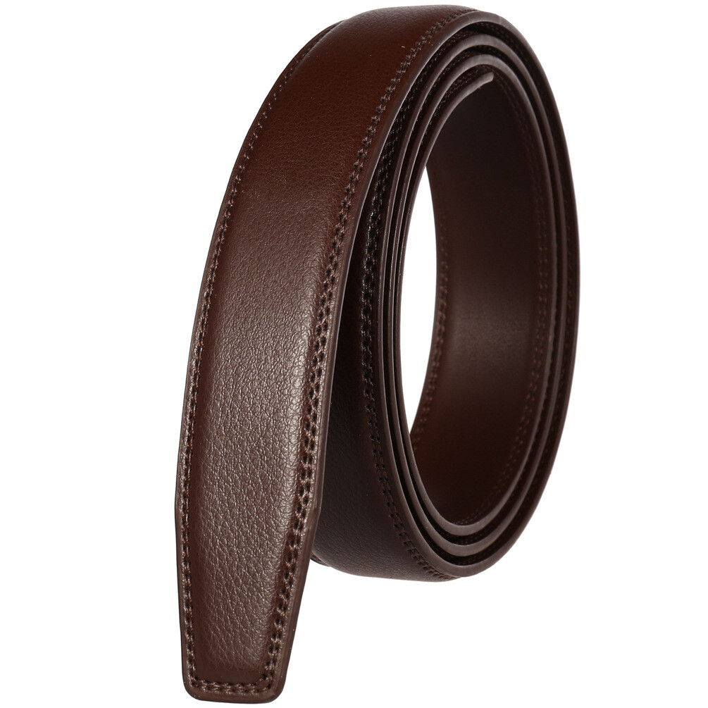 3.1cm Business Men’s Automatic Buckle Belt Multicolor Leather Ratchet Strap Gift