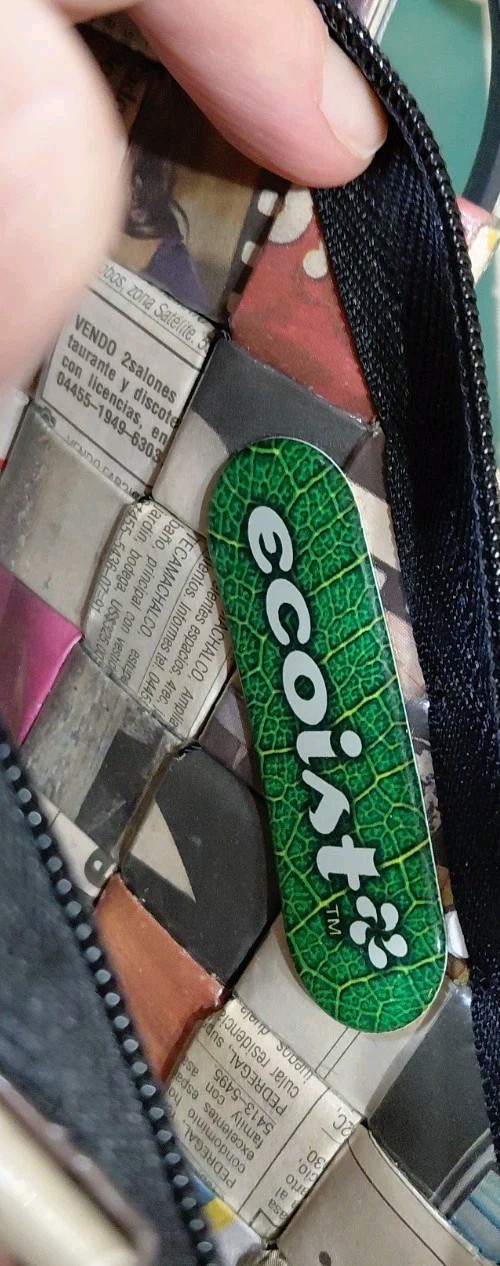 ECOIST Woven Wrappers Zippered Recycled Magazine Purse 9 X 2 Inches