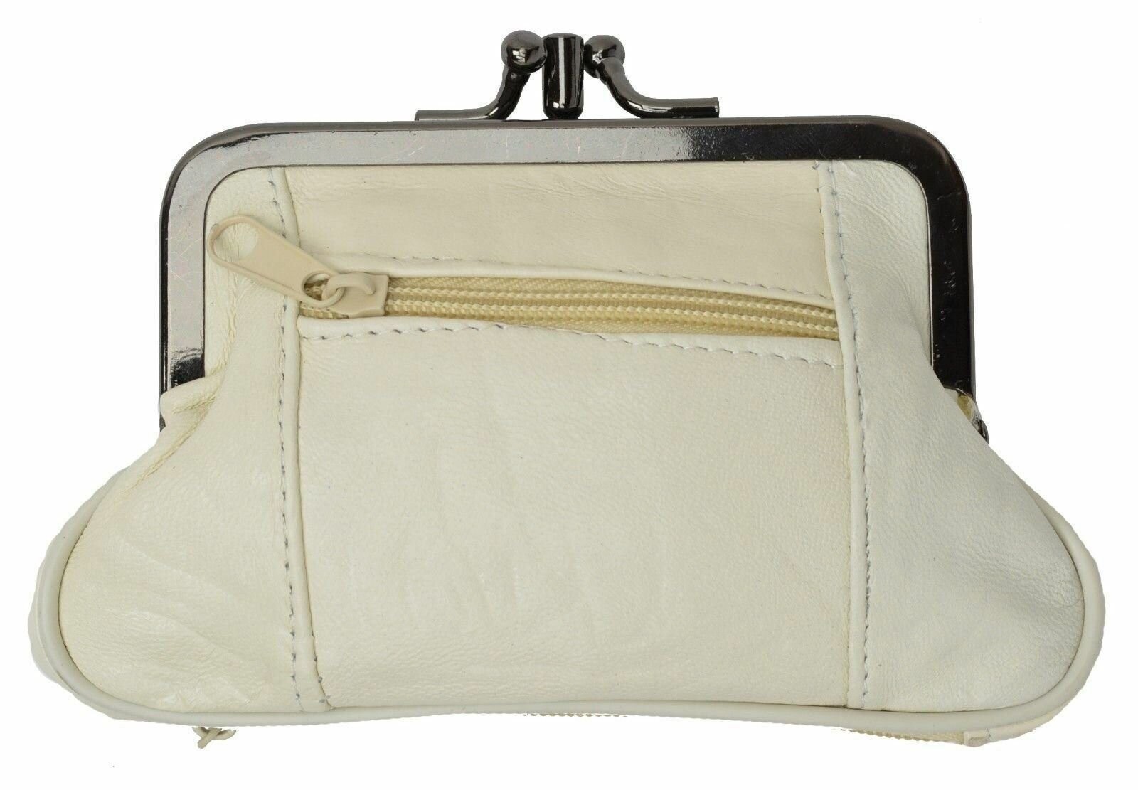 WOMEN’S COIN PURSE SIZE DOUBLE FRAME WITH 2 ZIPPER CHANGE PURSE 5″ x 3 3/16″
