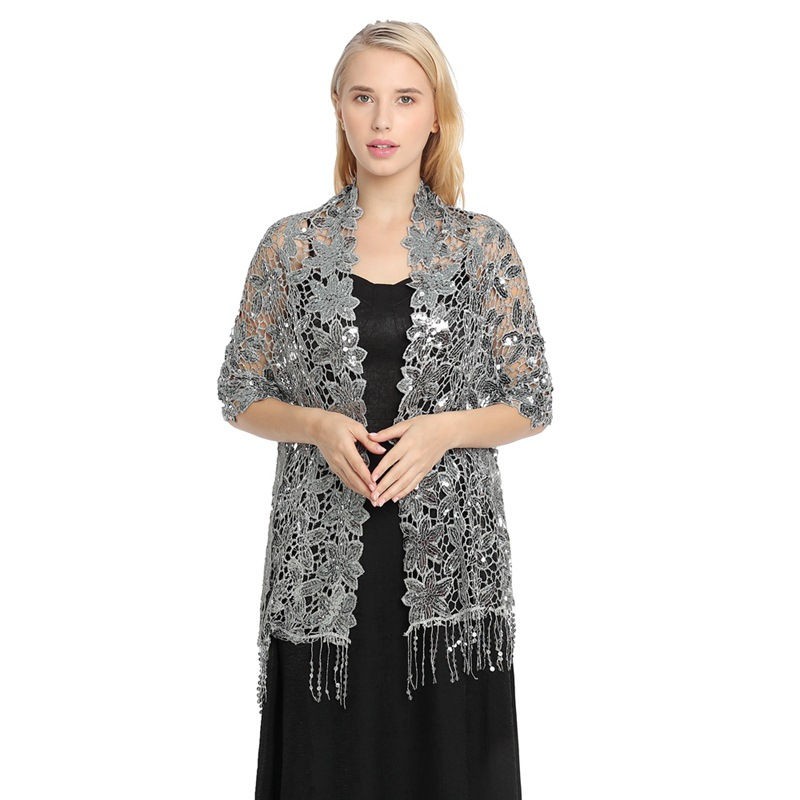Sequin Tassel Shawl Water Soluble High-End Evening Gown Shawl Cheongsam Women