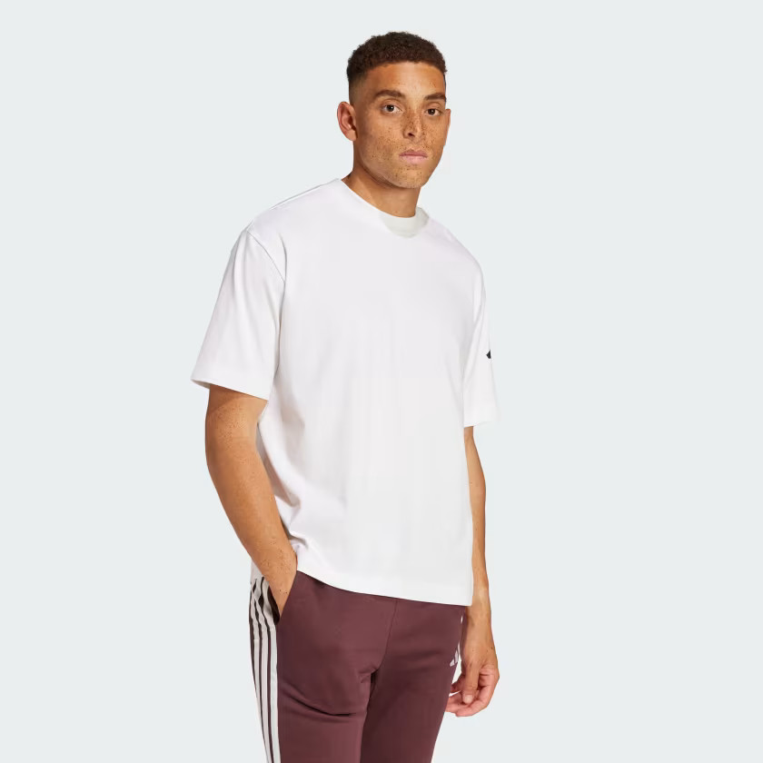 adidas men Essentials Loose Fit 3 Bar Logo Tee