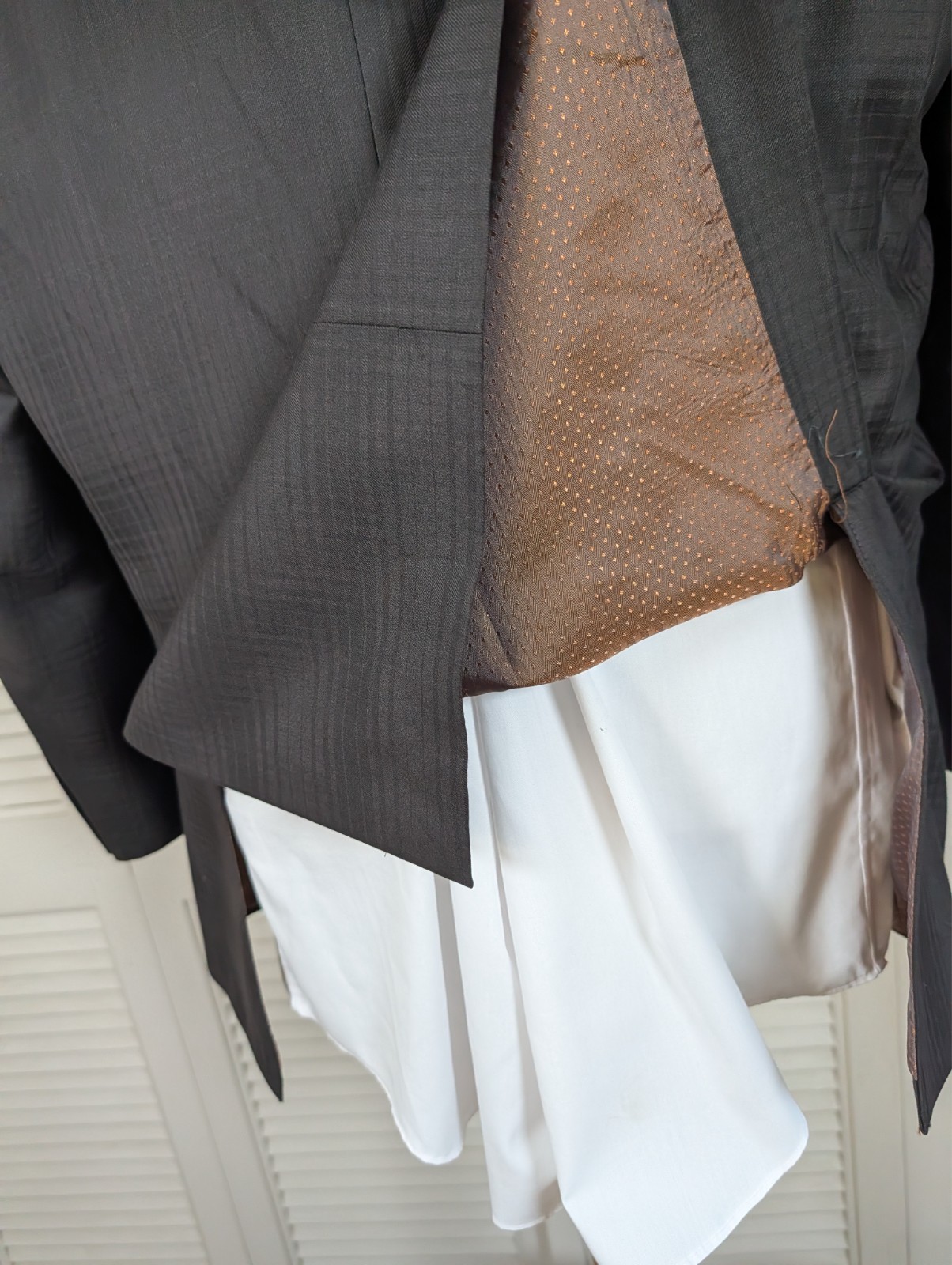 Stacy Adams 2 Piece Suit Mens 40R Pants 34×30 Brown Check 3 Button Front