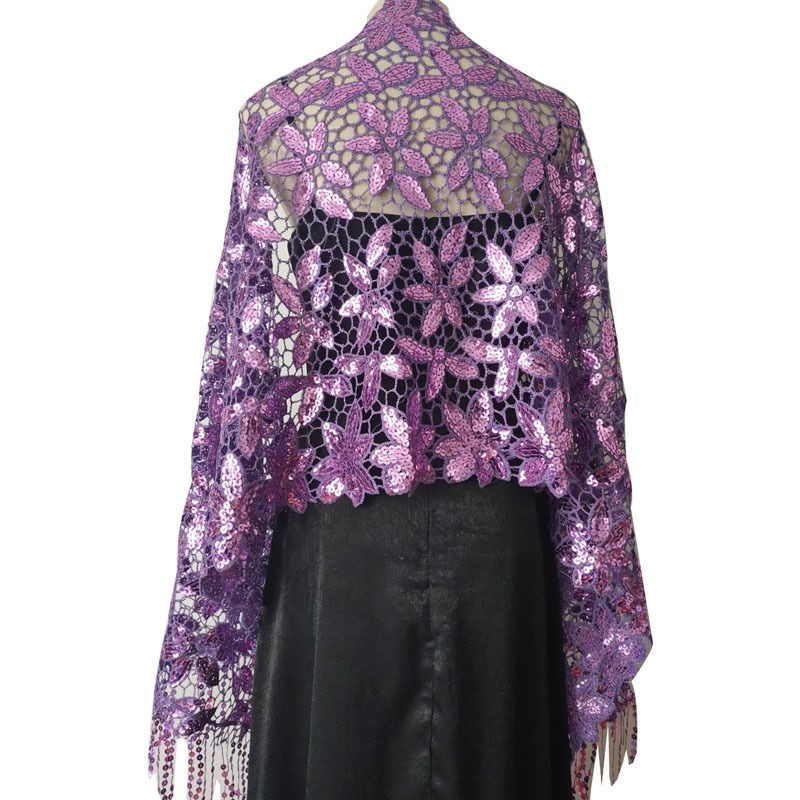 Sequin Tassel Shawl Water Soluble High-End Evening Gown Shawl Cheongsam Women