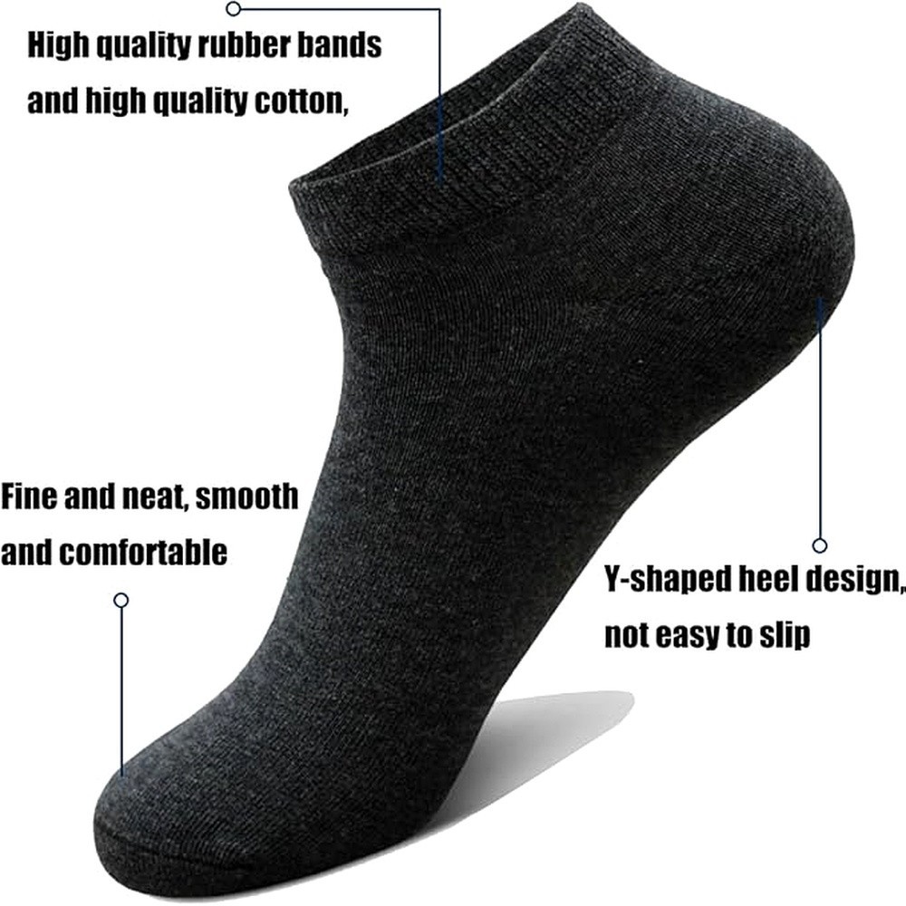 3-12 Pairs Mens Plain Solid Cotton Sports Ankle Athletic Socks Low Cut Size 8-12